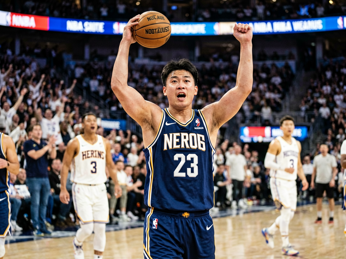 NBA球星庆祝胜利图片